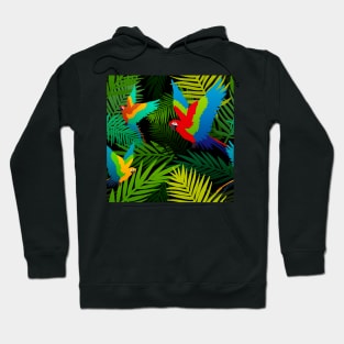 Tropical Parrot Pattern Hoodie
